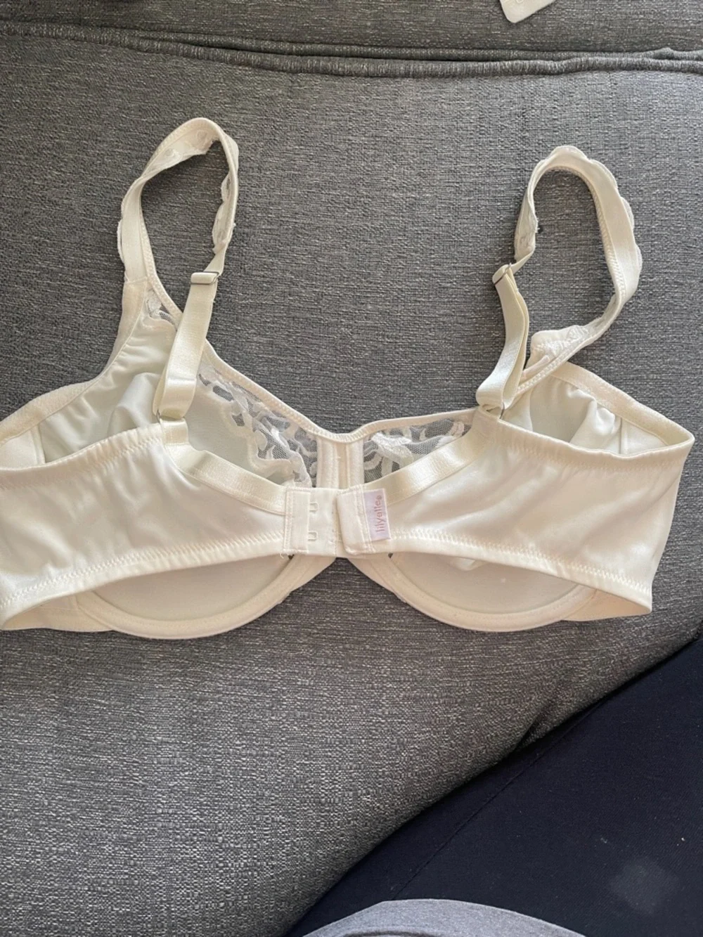 Lilyette Ivory Lace-Trim Underwire Bra - Picture 2 of 5